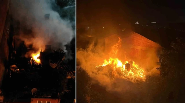 corumda uc katli bina alev alev yandi evdeki cift dumandan etkilendi KSuAxmJr