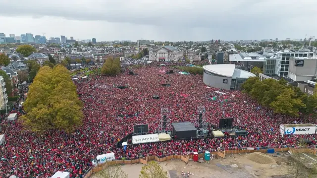 amsterdamda gazzeye destek mitingi prLiJGtm