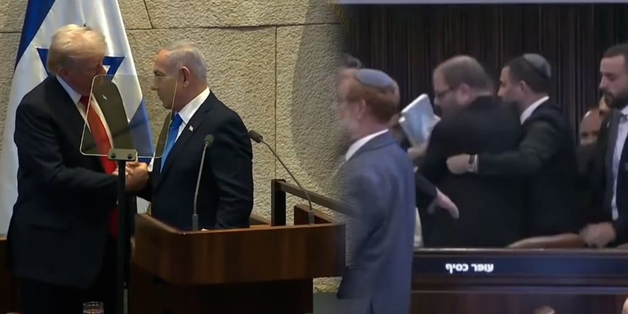 trump konusurken israil meclisinde eylem ulkemiz soykirim yapiyor diyerek protesto ettiler tHZuErjh.jpg